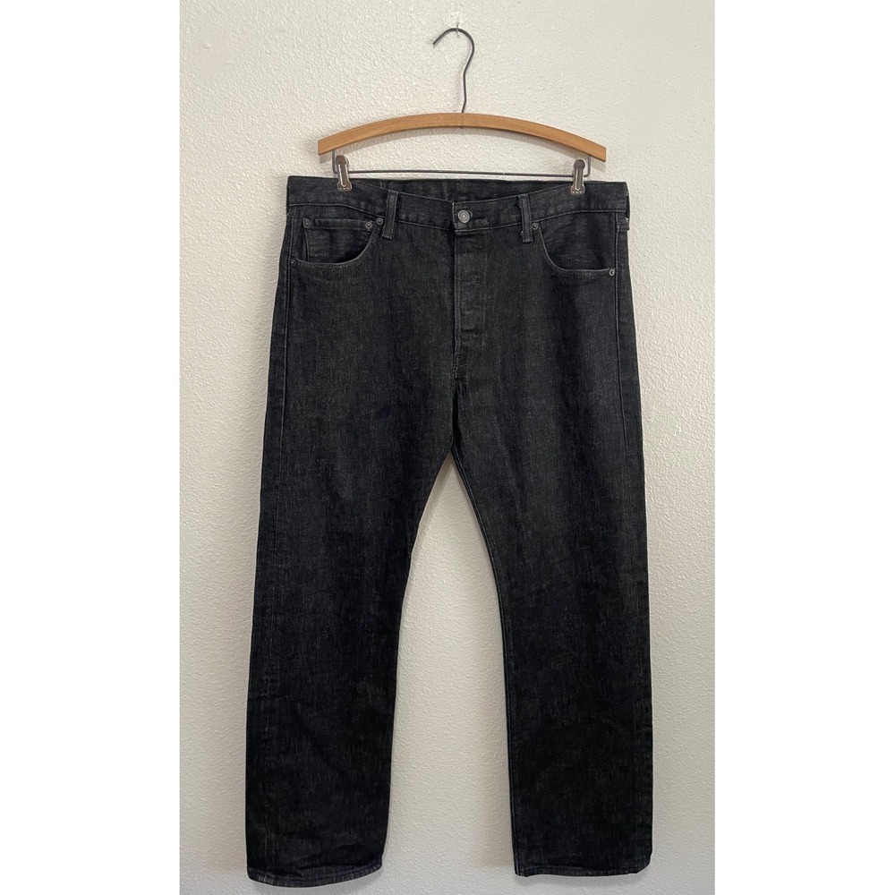 Levi's 501 Jeans Men 36x30 Black Good Original Fit Button Fly Straight Leg